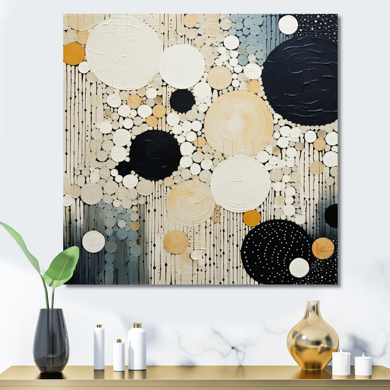 " Monochrome Medley III ", 36" H x 36" W x 1.5" D, Wrapped Canvas