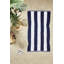 Serviette de plage Ozdilek Cabana 40 * 72 - 500 g / m², coton turc, 100% coton, luxe, séchage rapide, très grand, absorbant doux (bleu marine classique)-330734184