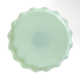 Martha Stewart Highbrook 11" Handmade Jadeite Glass Cake Stand - Ruffle Trim