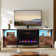 Brahma TV Stand, LED Media Console with Storage, with Electric Fireplace Included