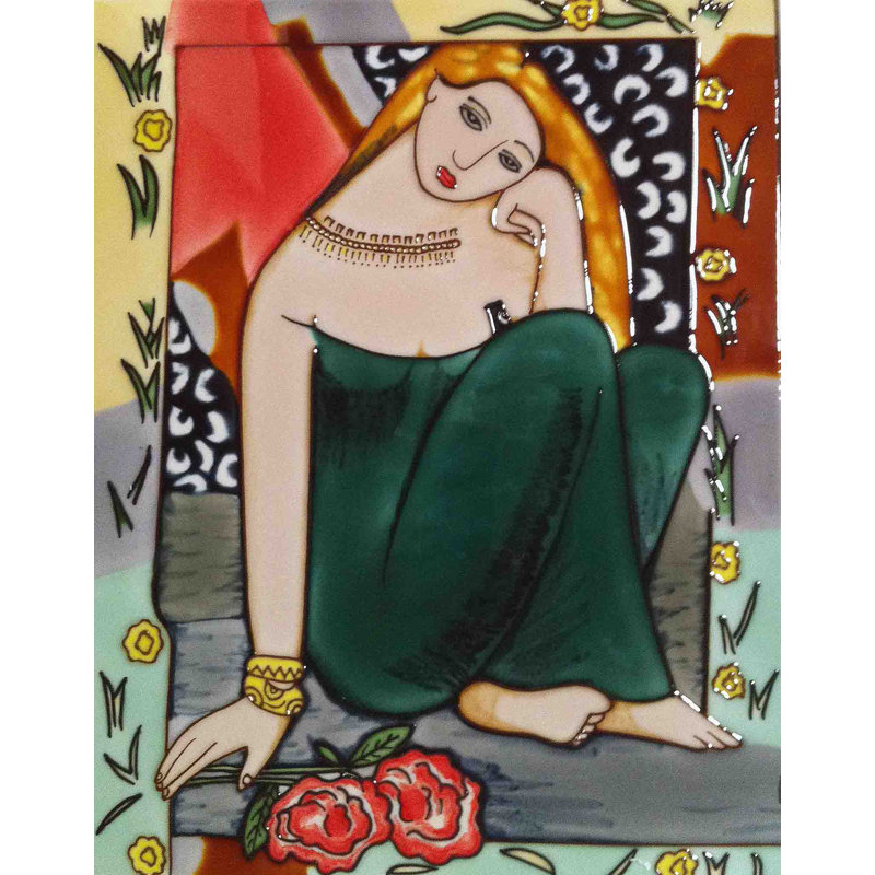 Décoration murale fille dans une robe