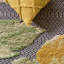 Tapis en laine / coton noué à la main Madhava noir / jaune / rose-849169538