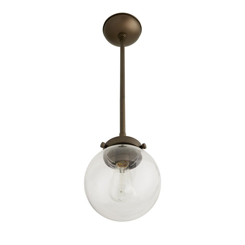 Reeves 1 - Light LED Outdoor Pendant, Aged Brass