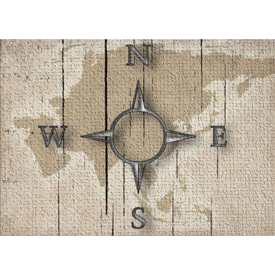 East Urban Home Compass Brown Area Rug & Reviews | Wayfair