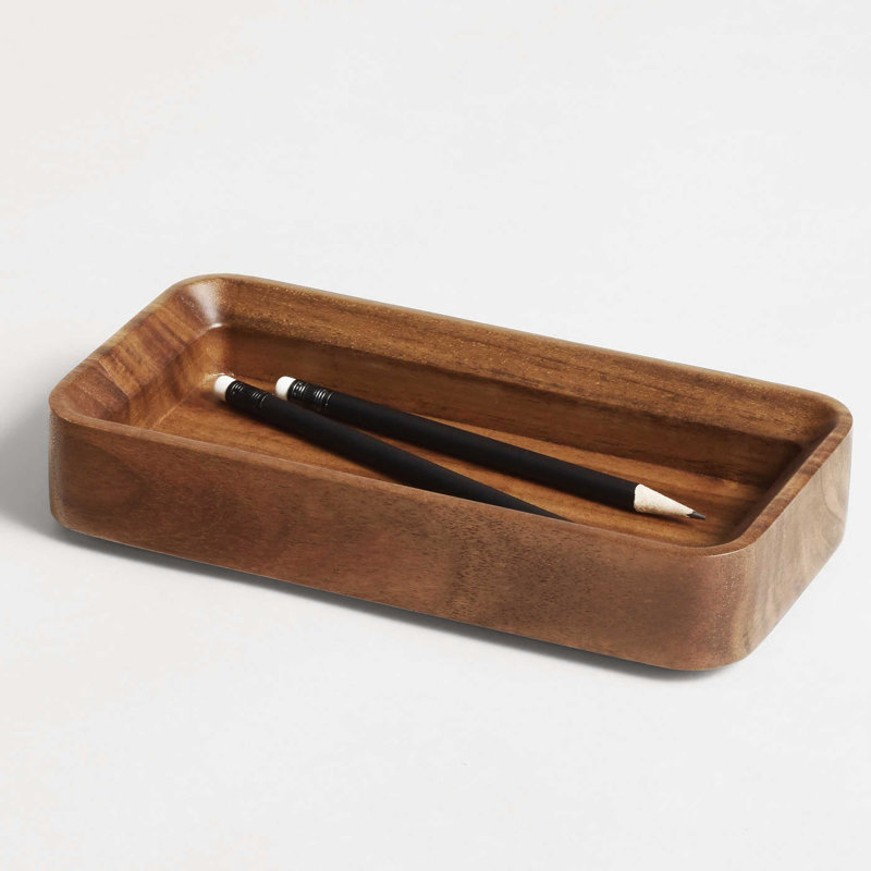 Square One Stacking Tray, Acacia