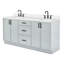 Meuble-lavabo à double cuve ARIEL Kelly 73 avec comptoir en quartz pur-118233661-99405162-118233659
