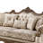Lattice Sofa Beige And Walnut