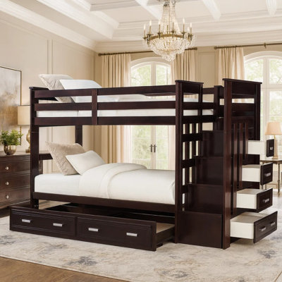 Escarleth Kids Bunk Bed with Drawers