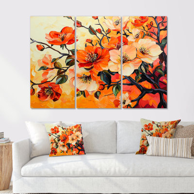 Sunset Hues Of Apple Blossom V - Apple Blossom Wall Art Print Set