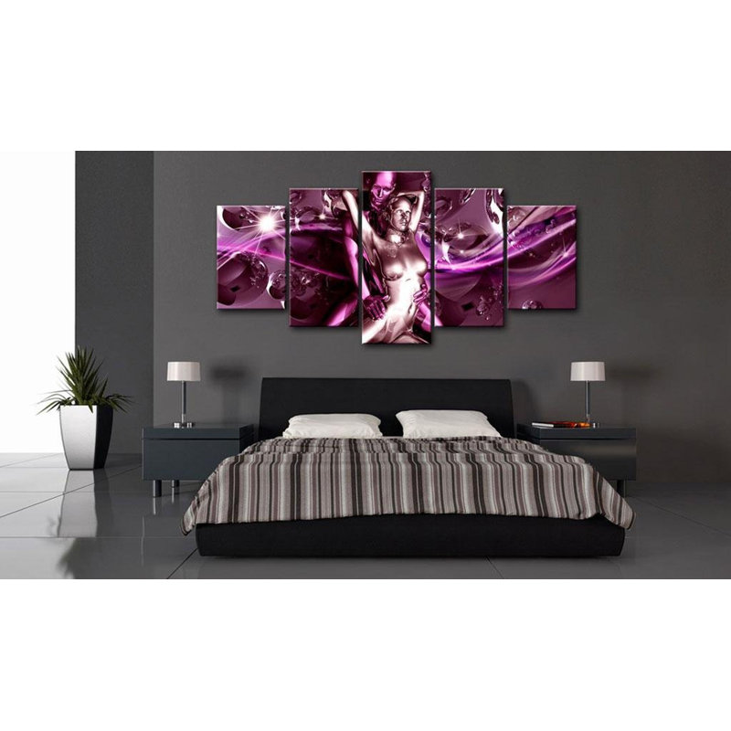 Énergie des sens sur toile, 5 pièces, H 40 po x l 80 po x P 0,7 po