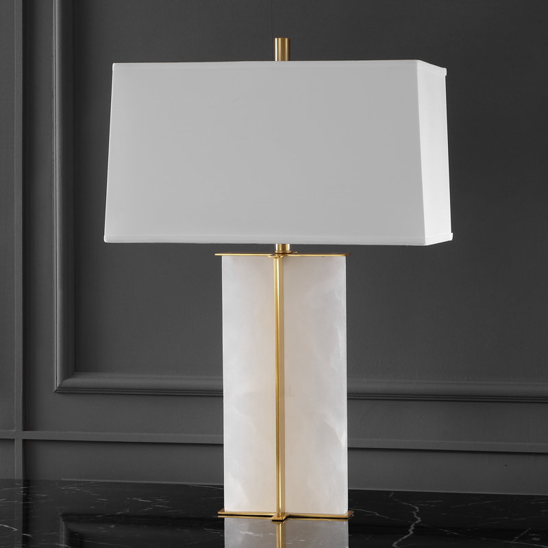 Pulcherie Table Lamp, White/Gold