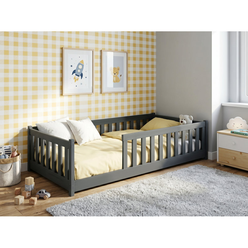 Cymone European Single (90 x 200 cm) Solid Wood Bed Frame with Mattress