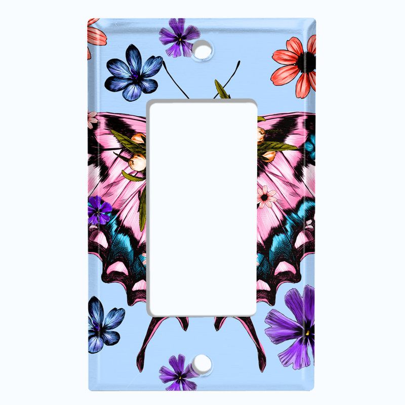 Patterned 1 - Gang Toggle Light Switch Standard Wall Plate