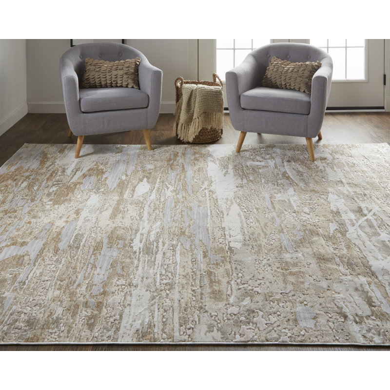 Riaria Abstract Indoor Rug, Rectangle 3' x 5'