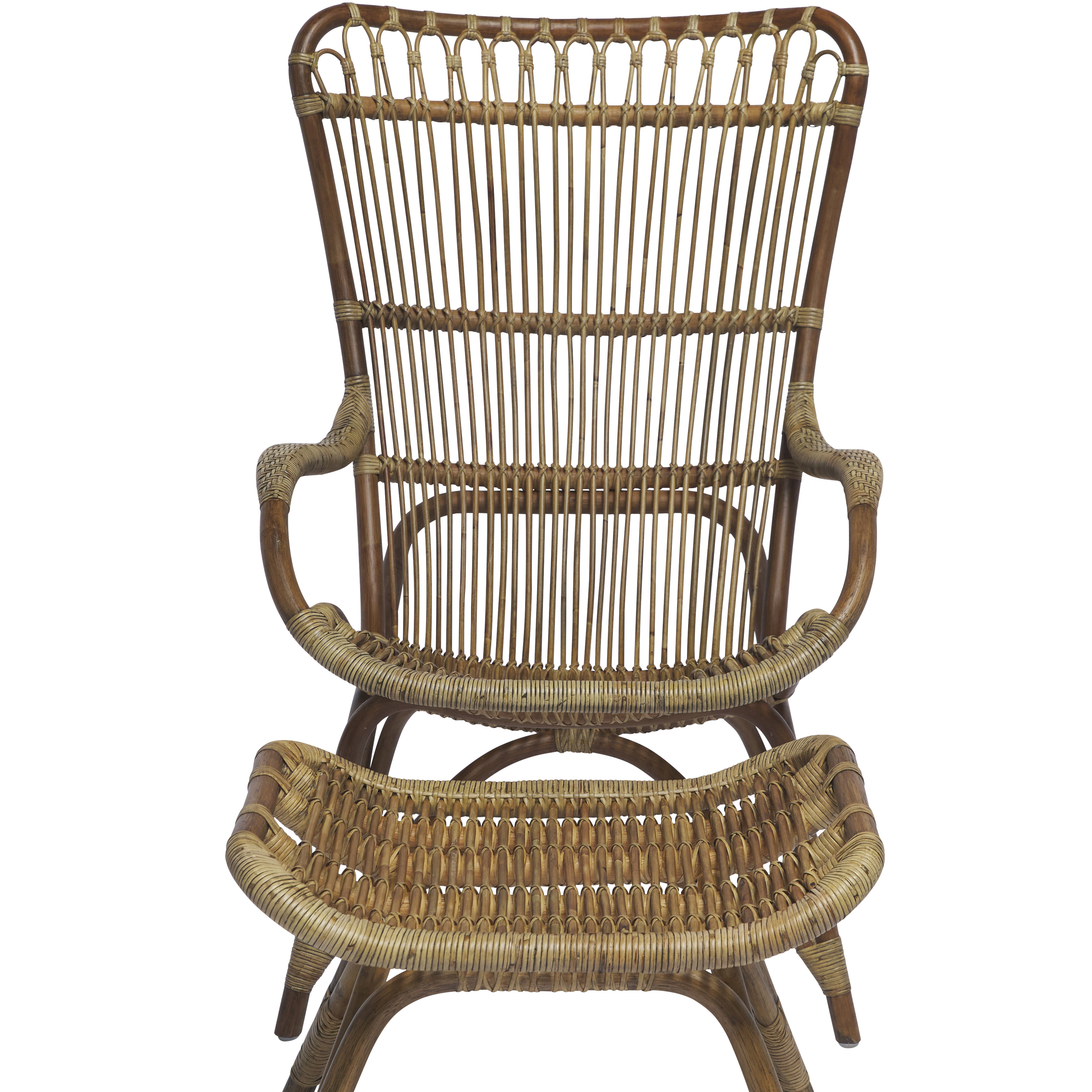 Sika Design Monet Highback Rattan Lounge Chair and Footstool | Wayfair