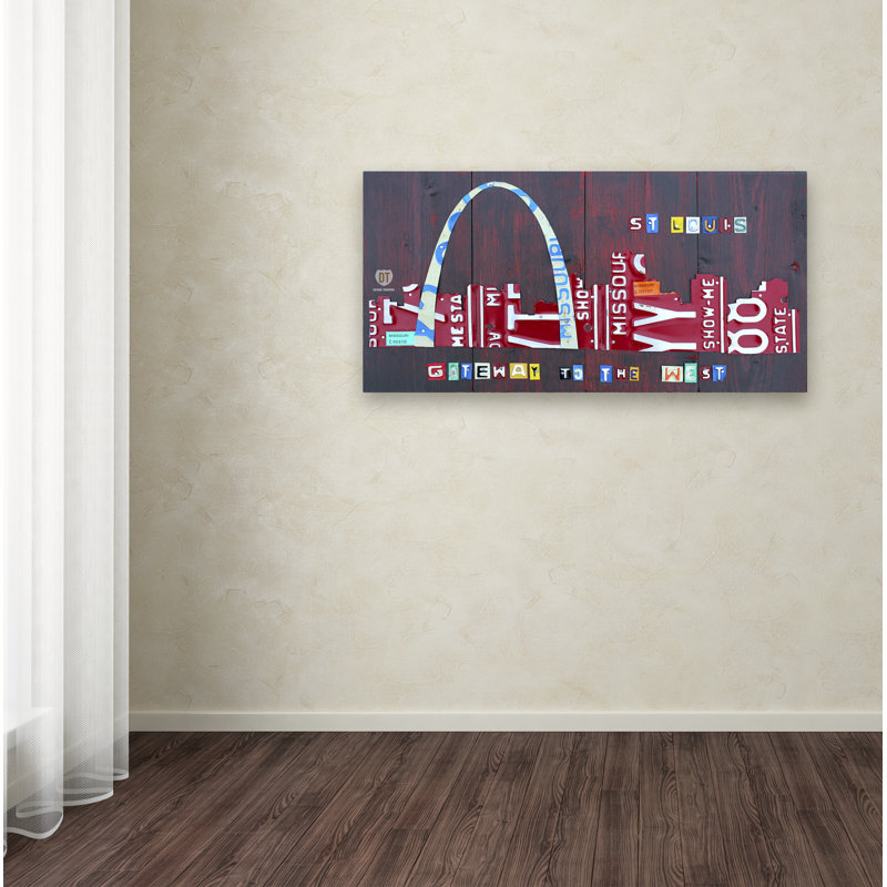 « st. louis », impression sur toile tendue, H 24 po x l 47 po x P 2 po