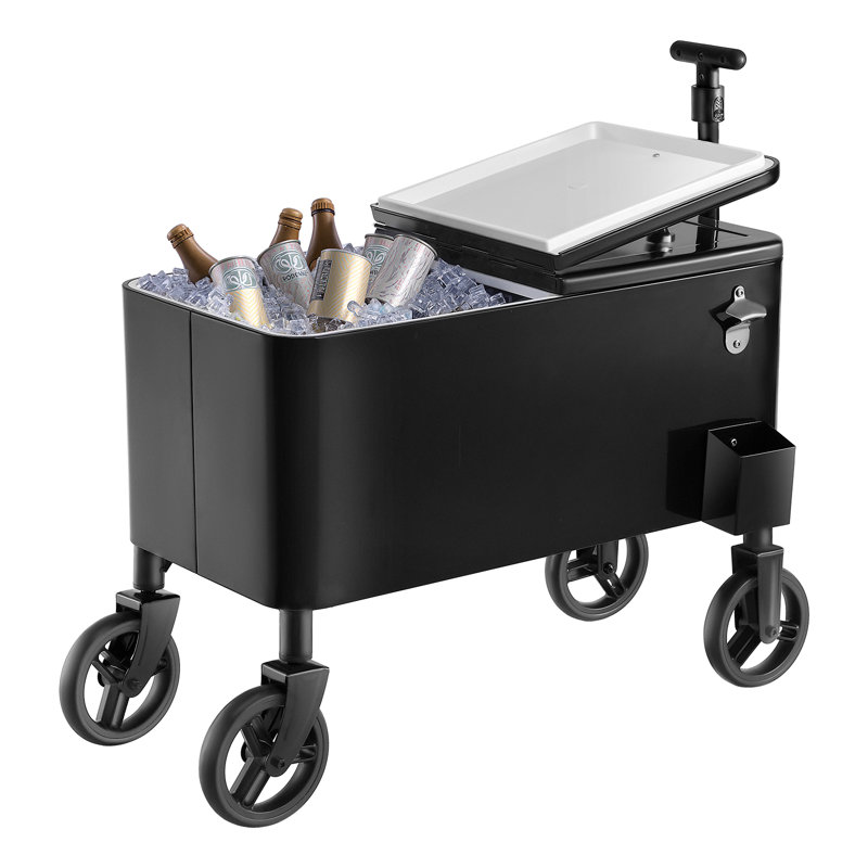VEVOR 302.8L Ice Chest with wheels in Black