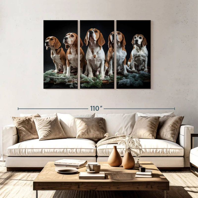 Beagle Squad, 48" H x 74" W