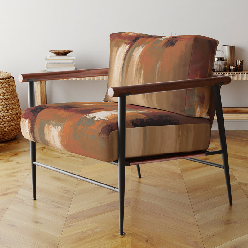 Fauteuil d'appoint brun chocolat City At Horizon I de Chocolate City, Doré