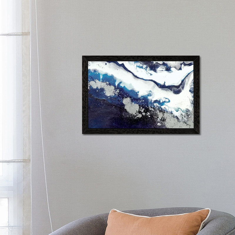 Sydney Harbour Black II by Antuanelle - Floater Frame Painting on Canvas, 101.6 cm H x 66.04 cm W, Black Framed
