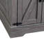 Table de bout avec capacité de charge - Tablette réglable de chambre à coucher en noyer gris et portes de grange côté rustique pour le salon-1379562606
