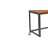 Coventry Computer Table and Desk in Brown Oak Wood Grain Finish with Metal Wheels