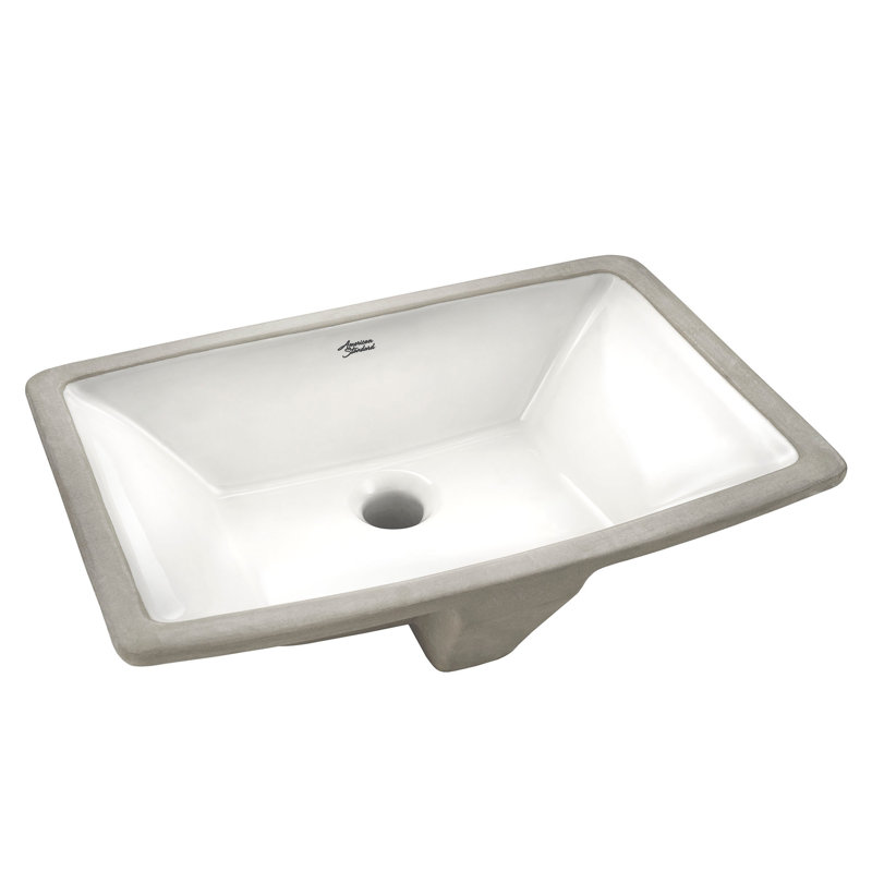 American Standard Townsend 13.625'' Vitreous China Rectangular Bathroom Sink with Overflow, White