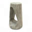 Table d'appoint d'extérieur, table de bout à conception creuse, tabouret de jardin pour patio, table d'appoint décorative pour terrasse de balcon sur la plage, béton léger, texture semblable au bois