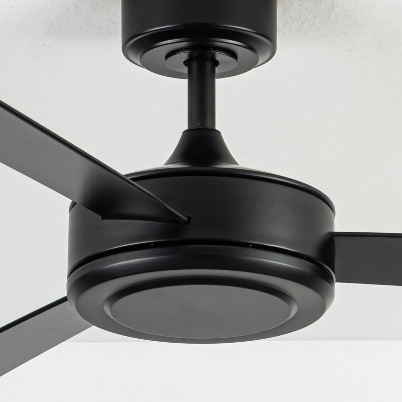 Ventilateur de plafond industriel noir à 3 pales de 52 po avec télécommande Vaczon