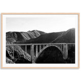 Bixby Bridge Black And White Print by Carly Tabak