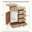Armoire d'appoint 32,28 po de hauteur à 1 porte en bois avec plusieurs tiroirs et détails sculptés
