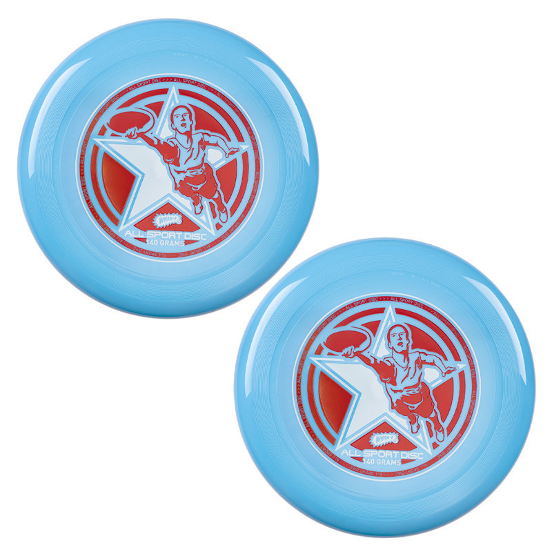 Wham-O Frisbee All Sport Disc 140g, 9,85 pouces, durable et antidérapant pour jeux de plein air - paquet de 2