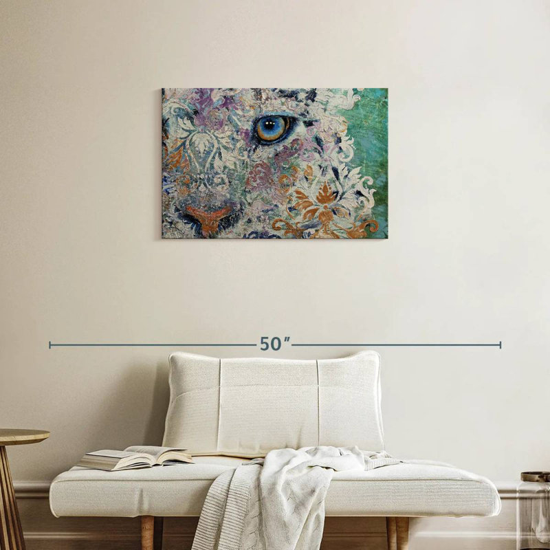 Brampt Royal Snow Leopard, 20" H x 30" W