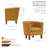 Fabric Barrel Accent Chair with Rubberwood Legs-1762691244