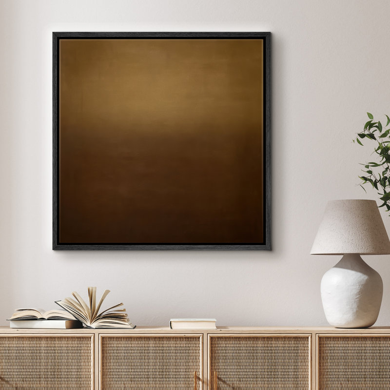 Framed Canvas Wall Art Abstract Print for Living Room Decor, 24.8" H x 24.8" W, Framed Print without Mat, Black