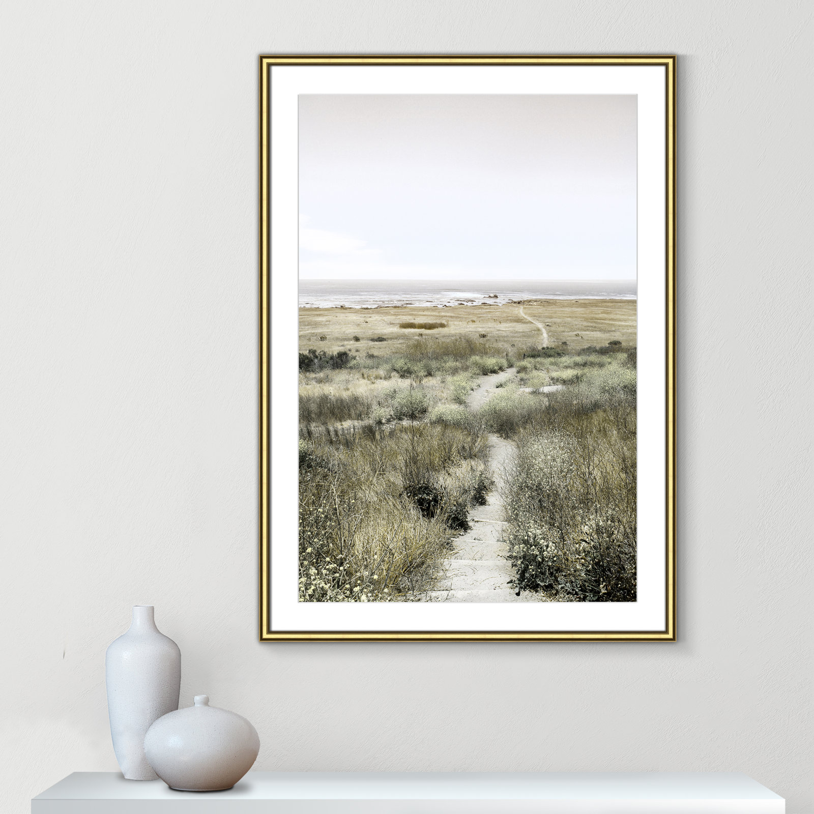 Toscani "Footpath to Paradise" Print, Gold, 30.75 W x 42.75 H x 0.88 D