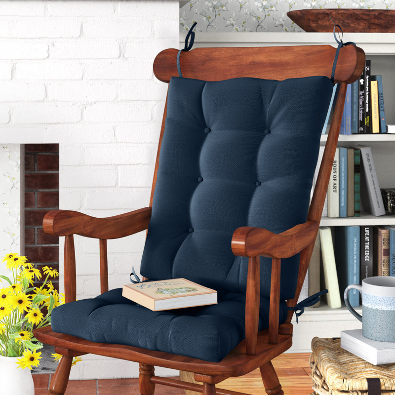 Ensemble de coussins de chaise berçante antidérapants, Indigo