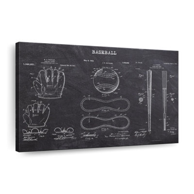 Baseball Patents Canvas Print