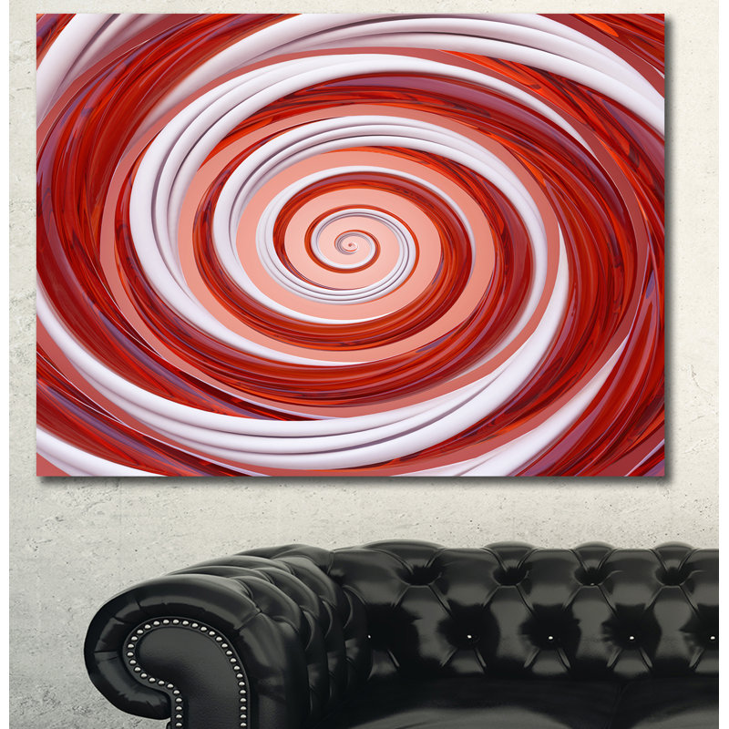«Christmas Candy Cane Spiral», impression sur toile tendue, H 16 po x l 32 po x P 1 po