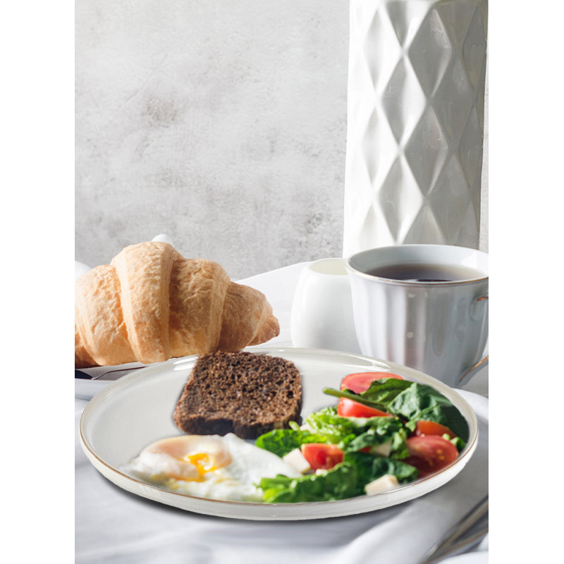 Assiette en céramique blanche Cheron
