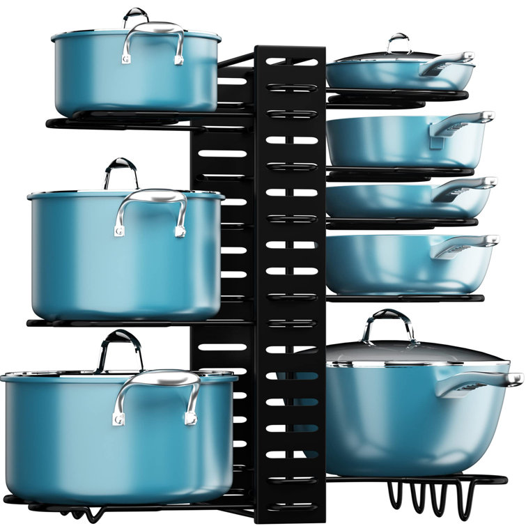NETEL Pan Organizer Rack 2/3/4/5 Layers Cookware Pot Rack For Kitchen  Organization Shelf 304 Stainless Steel Storage Rack
