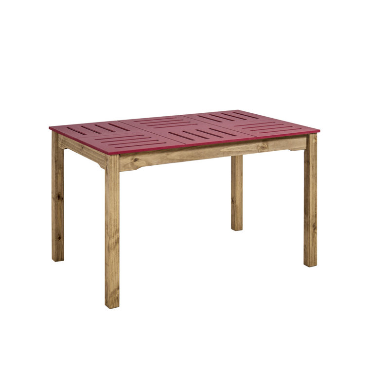 Stillwell 31.5" Pine Solid Wood Dining Table, Red