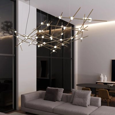 Constellation 44 - Light Dimmable LED Sputnik Modern Linear Chandelier
