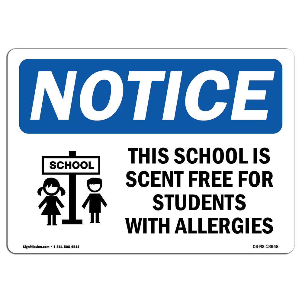 SignMission This School Is Scent Free for Sign