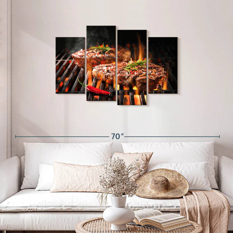 Yarlin Sizzling Beef Steaks, 27" H x 43" W