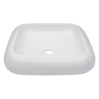 Novatto 18.5'' White Ceramic Square Bathroom Sink