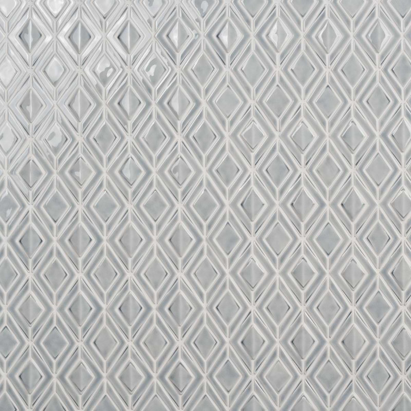 Nabi Jewel 3D Glossy Glass Mosaic Tile, Arctic Blue