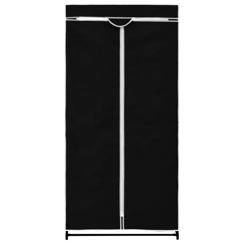 2 Door Wardrobe, Black