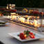 Rupendra Rectangular Corner Dining Set - with Fire Pit Table - Lead Chine