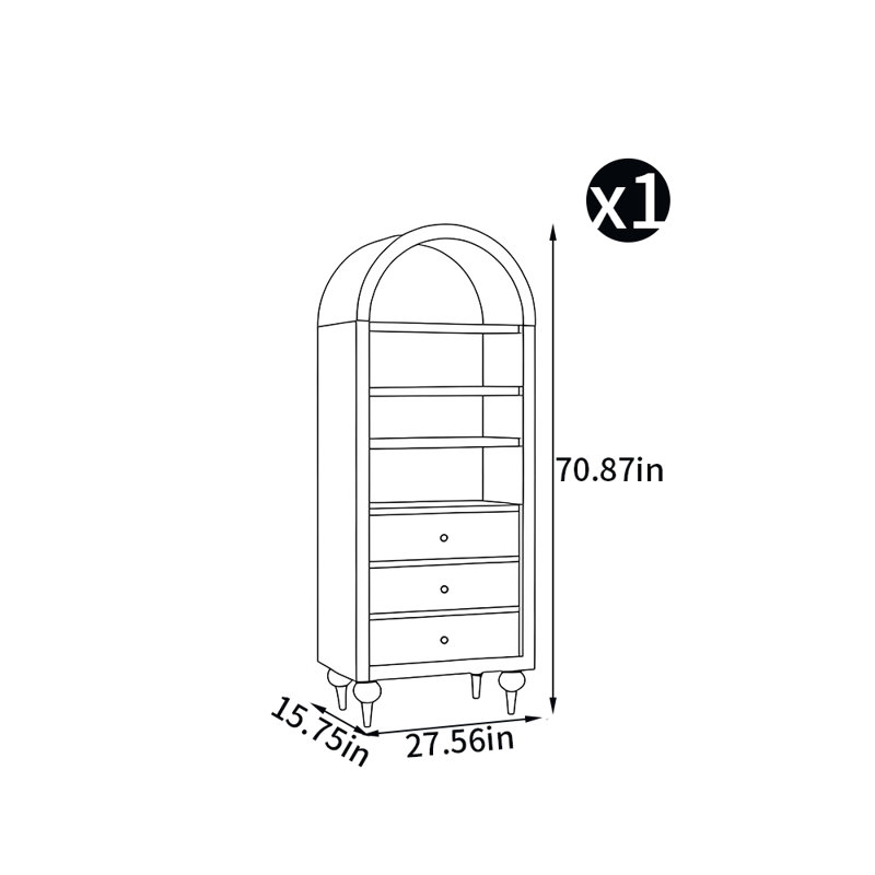 Bibliothèque arquée, Noir